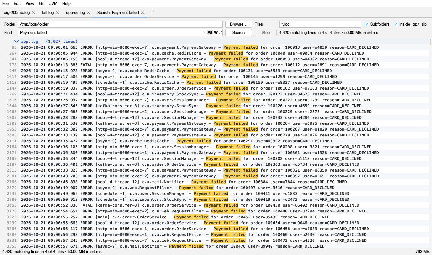 Folder search